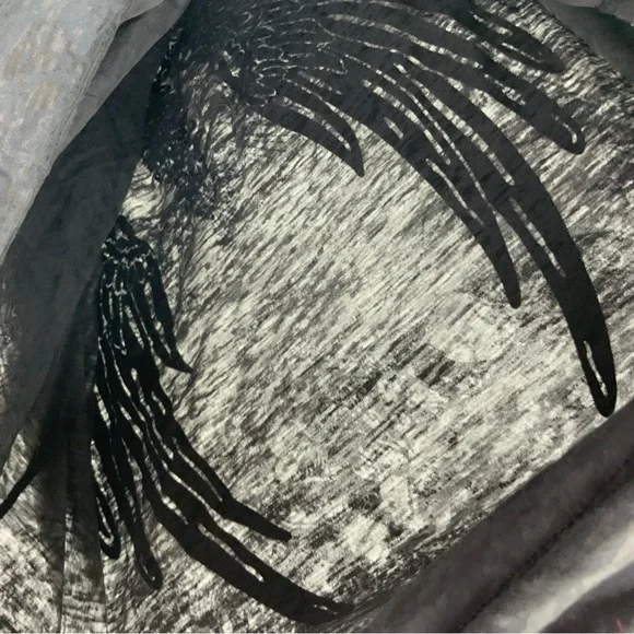 Men's Rebel Spirit Charcoal Grey | Black | White Burnout S/S Tee Shirt - Picture 3 of 5